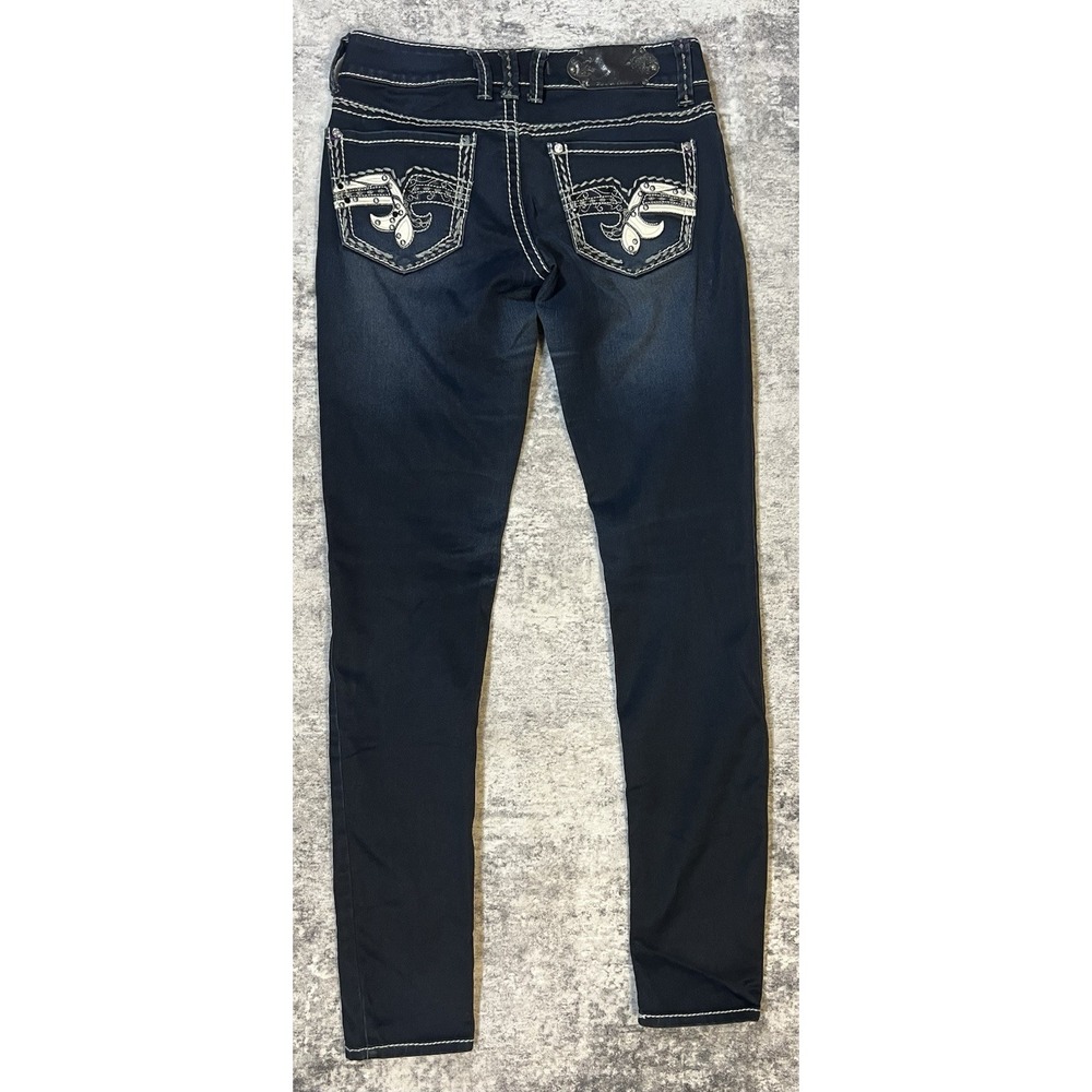 Y2K Hydraulic Gramercy Jegging Jeans Womens 28x32 Stretchy Thick Stitch Dark